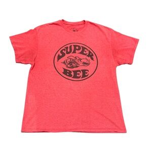 Super Bee Mopar Dodge Graphic Tee Red Heather Black Logo Short Sleeve (Unisex)